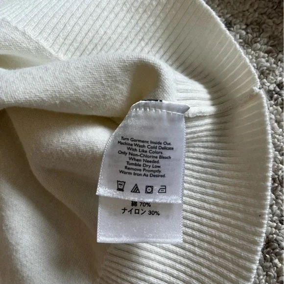 Eddie Bauer Basic Ivory Turtleneck Sweater - Picture 5 of 5